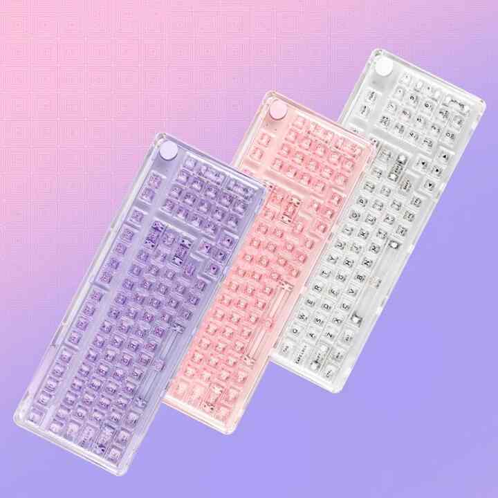 Phantom 98 ホットスワップ対応クリスタルガスケットマウントメカニカルキーボード Purple