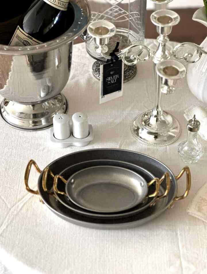 ヴィンテージ ステンレス 楕円形 フライファン