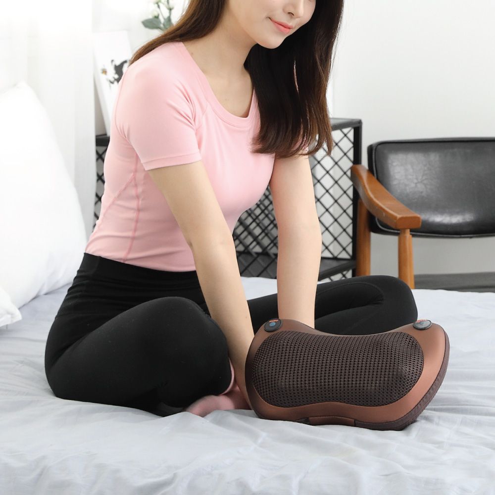 한일의료기 목안마기 허리 진동 온열 롤링 볼 베개형 마사지기 HL-WA1000