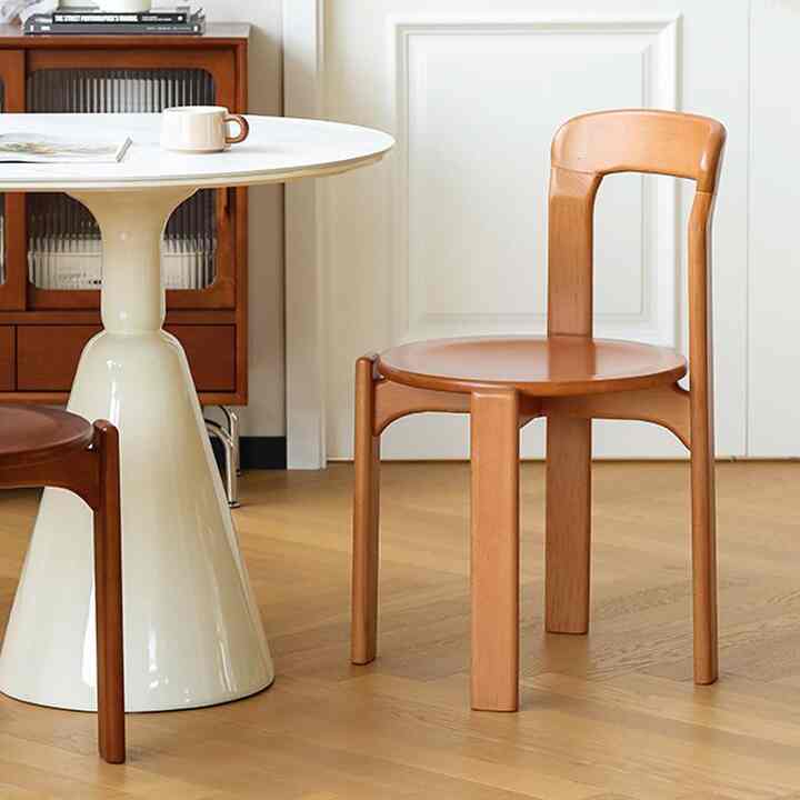 Solid Wood Curve Back Dining Chair