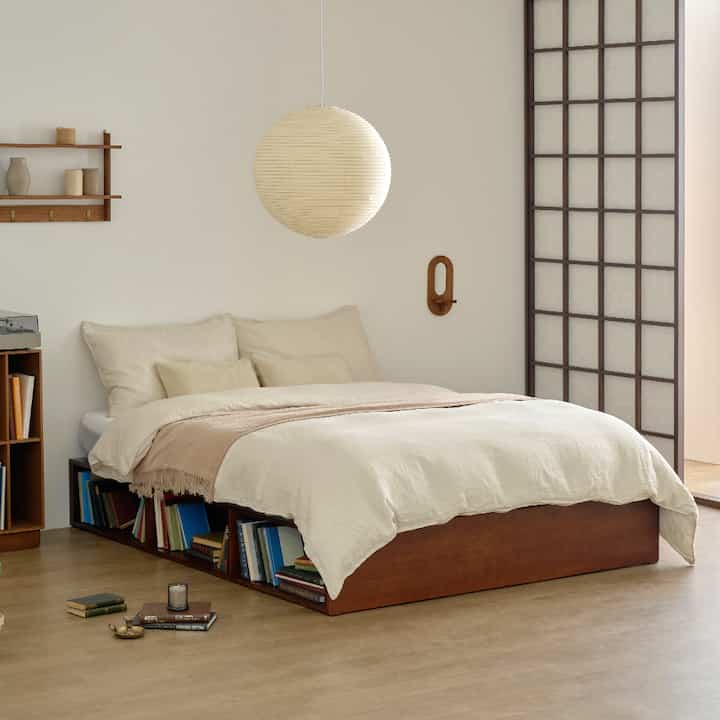 SLQK. HOBO 本棚付き ホテルベッド［2色・3サイズ］