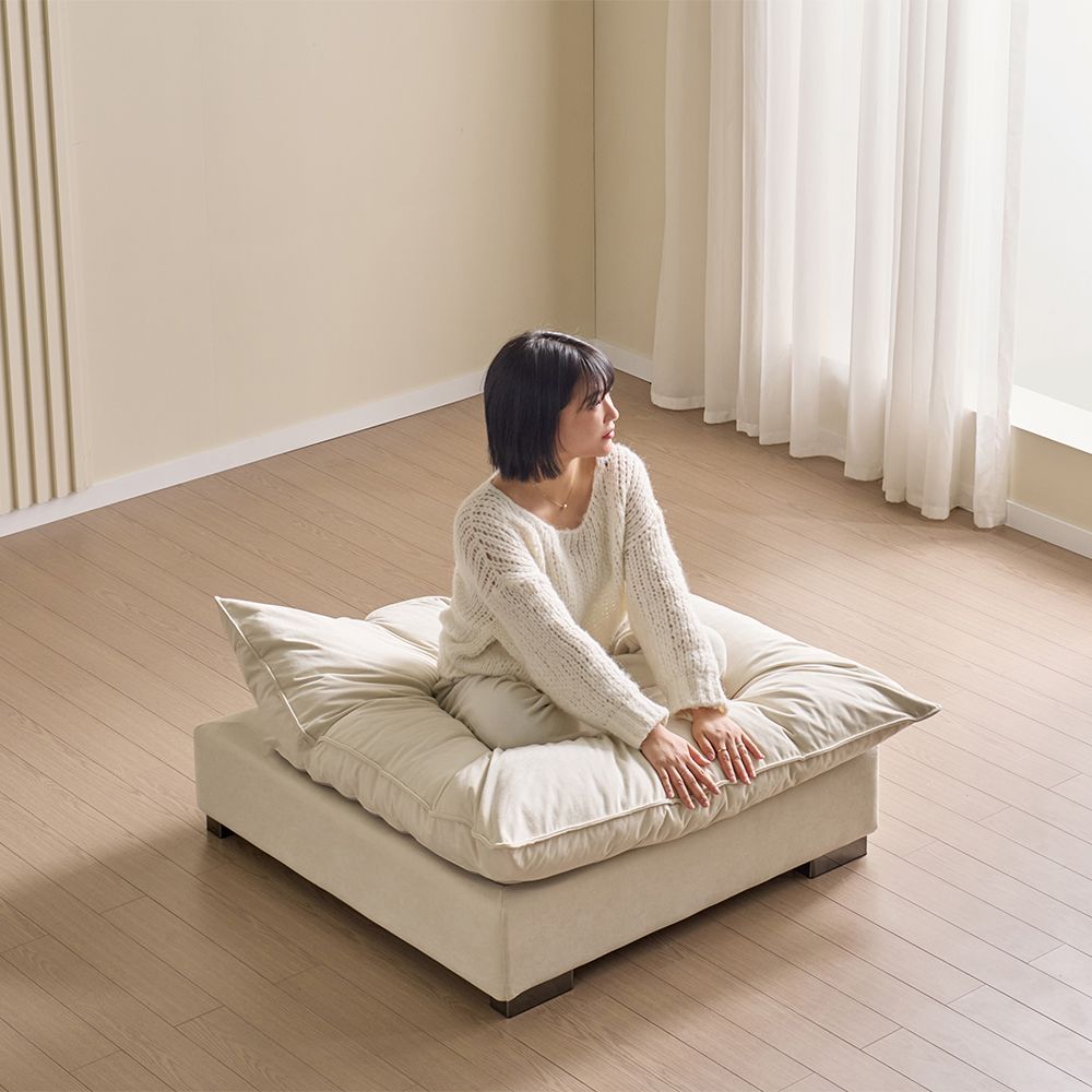 수수가구 누베스 1.5인 아쿠아텍스 소파 스툴 