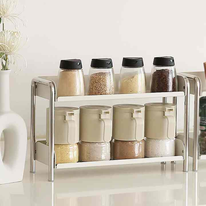 Elle Stainless Steel 2-Tier Kitchen Storage Rack