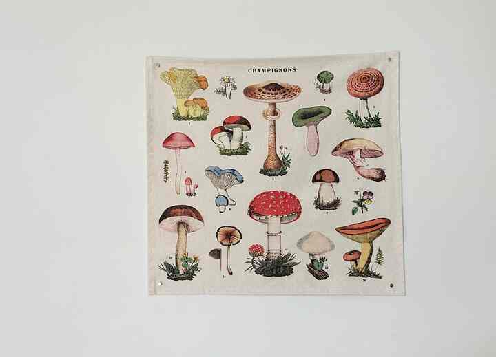 キノコ ファブリック ポスター