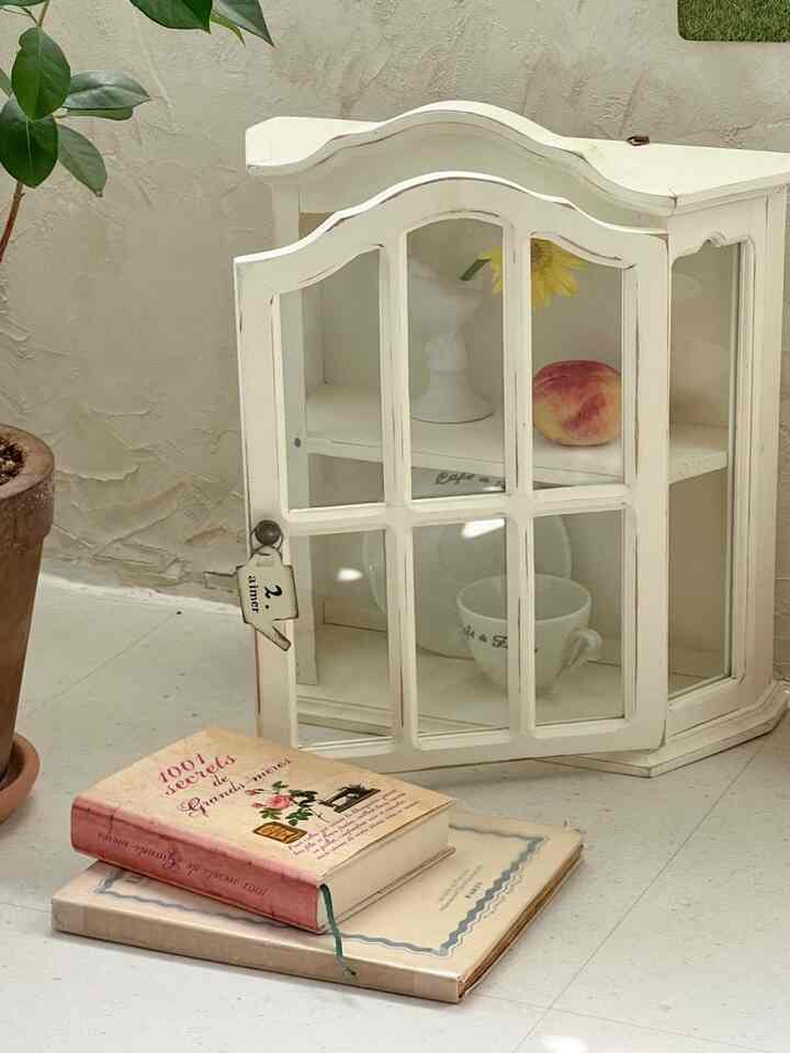 ヴィンテージ ミニ食器棚 収納棚 香水棚