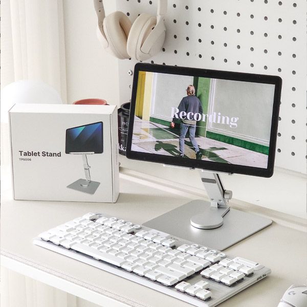 슬로 2단 높이조절형 360도 회전 아이패드 태블릿 스탠드거치대 2color(TPS006)