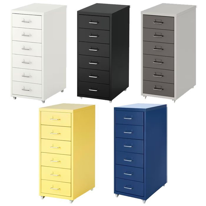 이케아 HELMER 헬메르 6단 이동식서랍장 28x69cm 서류캐비넷 책상서랍 이동식선반 