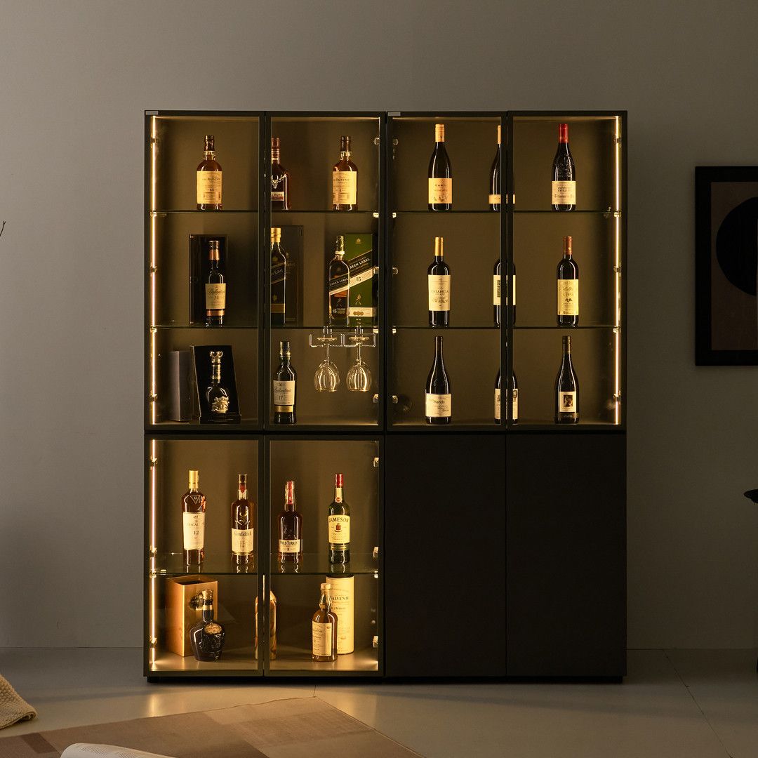 [신상품]트리니홈 메이빈 스페셜 장식장 프리미엄 led진열장 양주장 그릇장 위스키 와인진열장