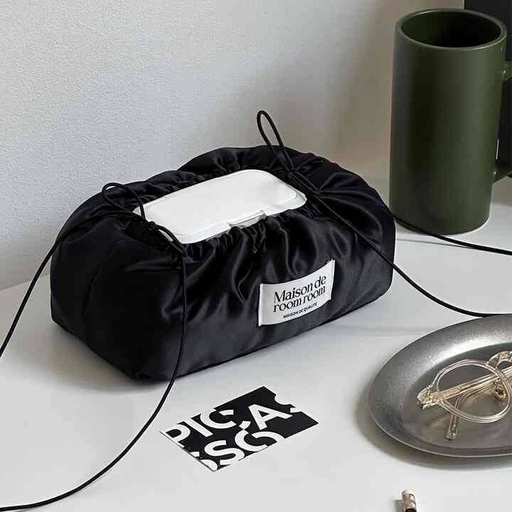 LING LING ブラック ウェットティッシュボックス