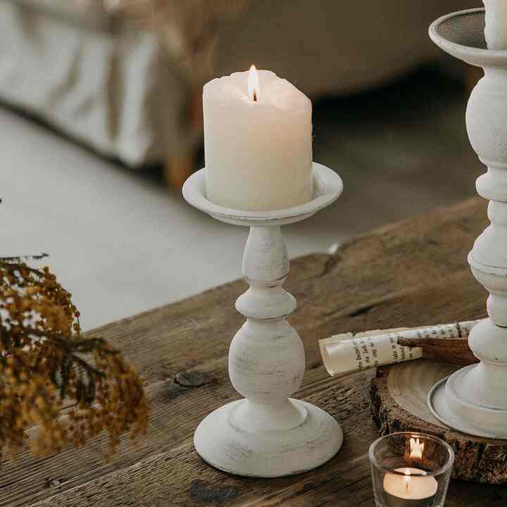 ミカ キャンドルホルダー ホワイト［2サイズ］