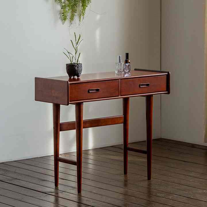 リブ 原木コンソール［2色］