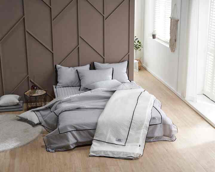 竹繊維でさらっと快適 シアサッカー夏用キルティング布団［2色・2サイズ］