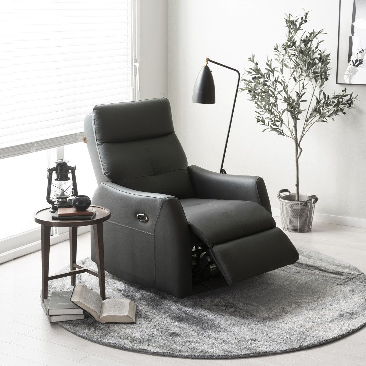 리바트하움 보훌 1인용 리클라이너 천연가죽 소파 