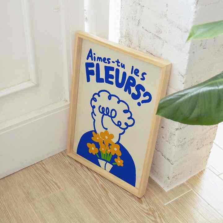 PARISIEN FLEUR ポスター A3