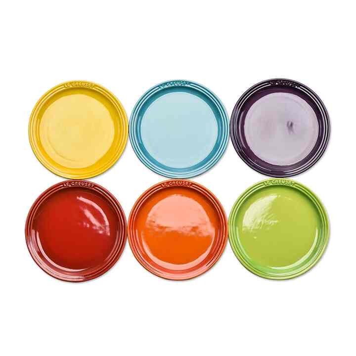 レインボー 丸皿セット 19cm 6枚組