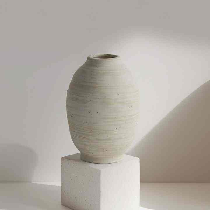 テラコッタ フラワーベース 大型 楕円形