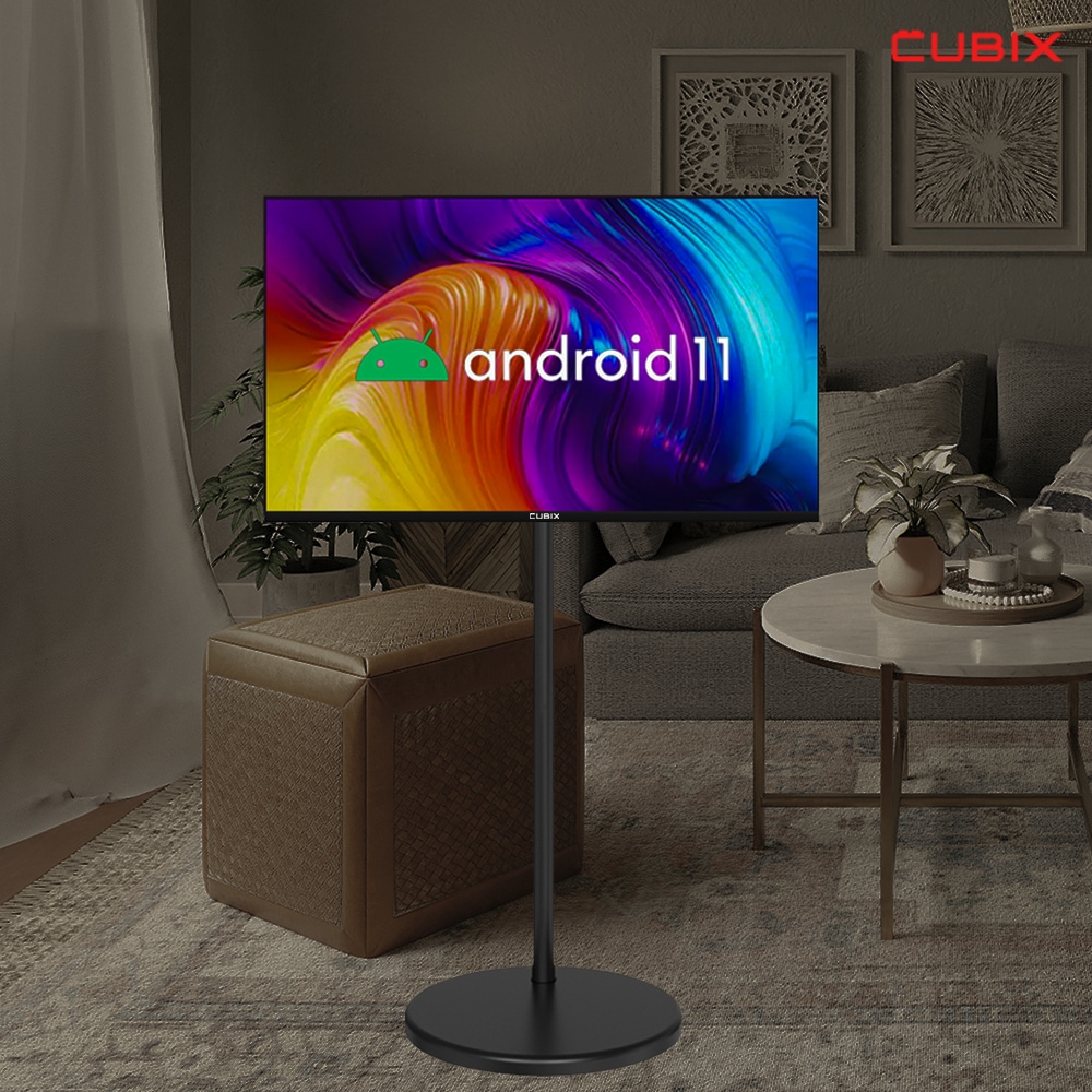 큐빅스전자 무빙큐빅스 블랙에디션 구글 스마트 27인치(68cm) FHD TV 삼탠바이미