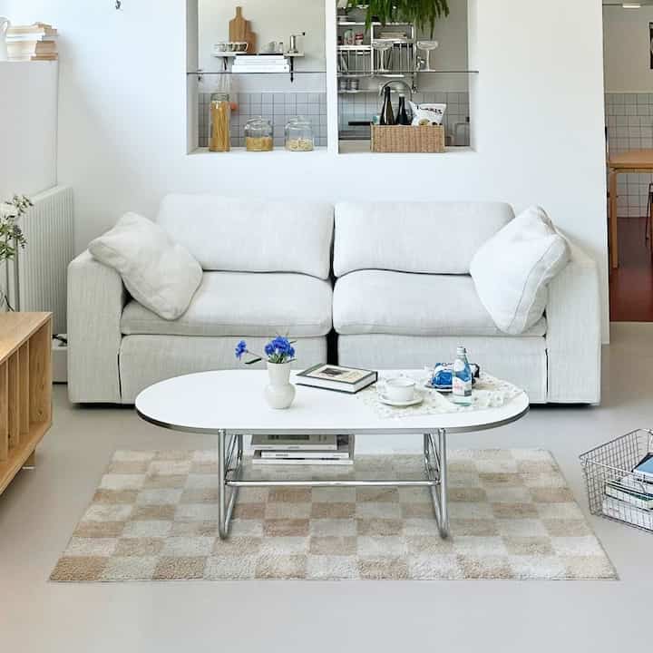 SHINE 楕円形 ローテーブル Aタイプ