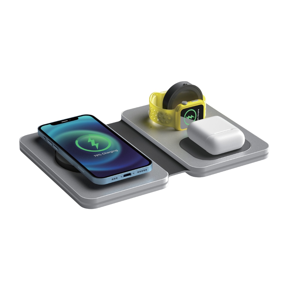 라이프루트 애플 3in1 휴대용 고속 멀티 충전기 아이폰 애플워치 에어팟 무선 여행용 휴대용 폴더타입