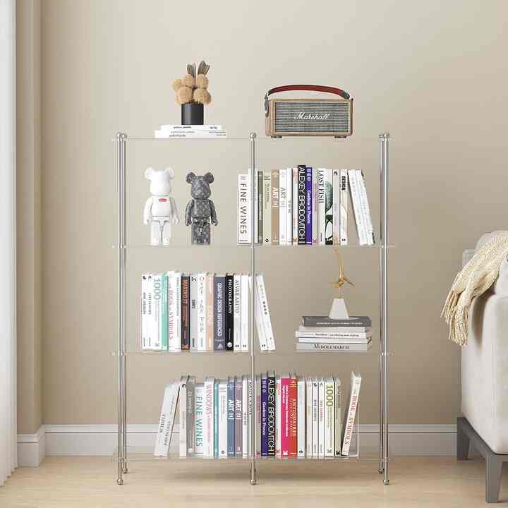 ステンレス アクリル オープンシェルフ 3段