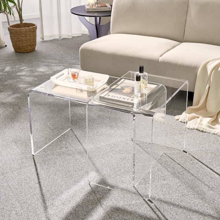 アクリル クリアサイドテーブル
