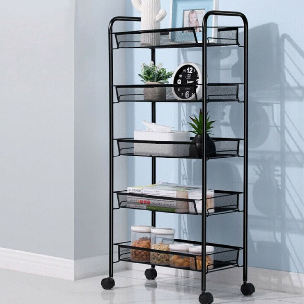 [오늘출발] [신상품] 마켓플랜 라이트 메쉬 철제 트롤리 5단