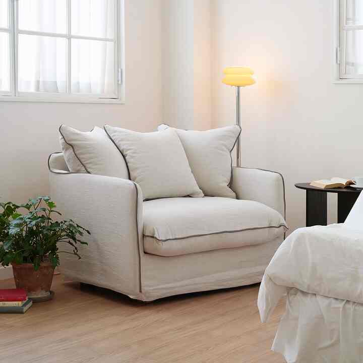 COCO 1人掛け ファブリック ソファ