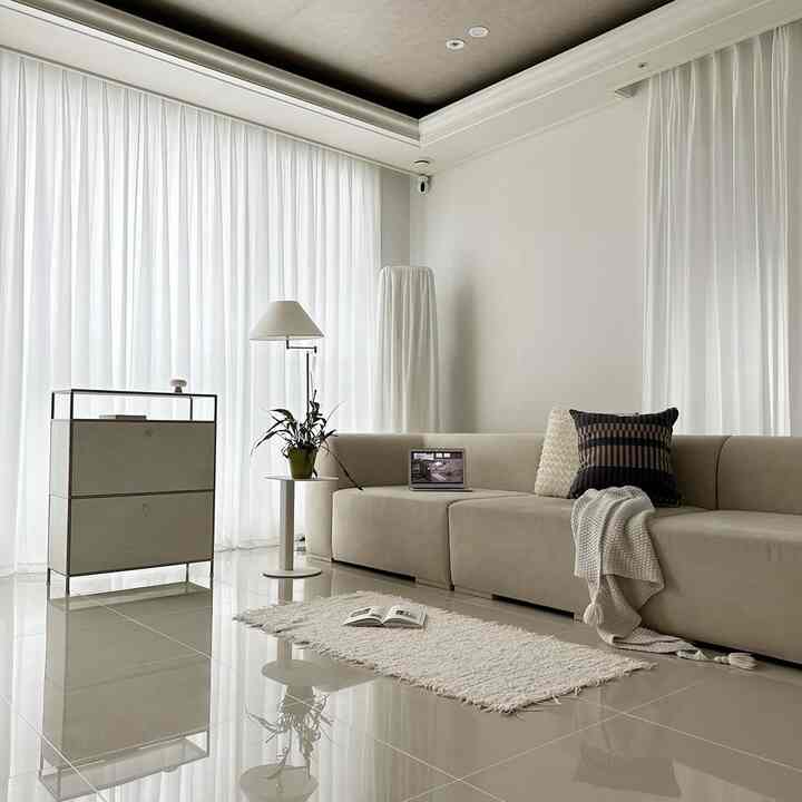 シフォン・リネンカーテン［3種］