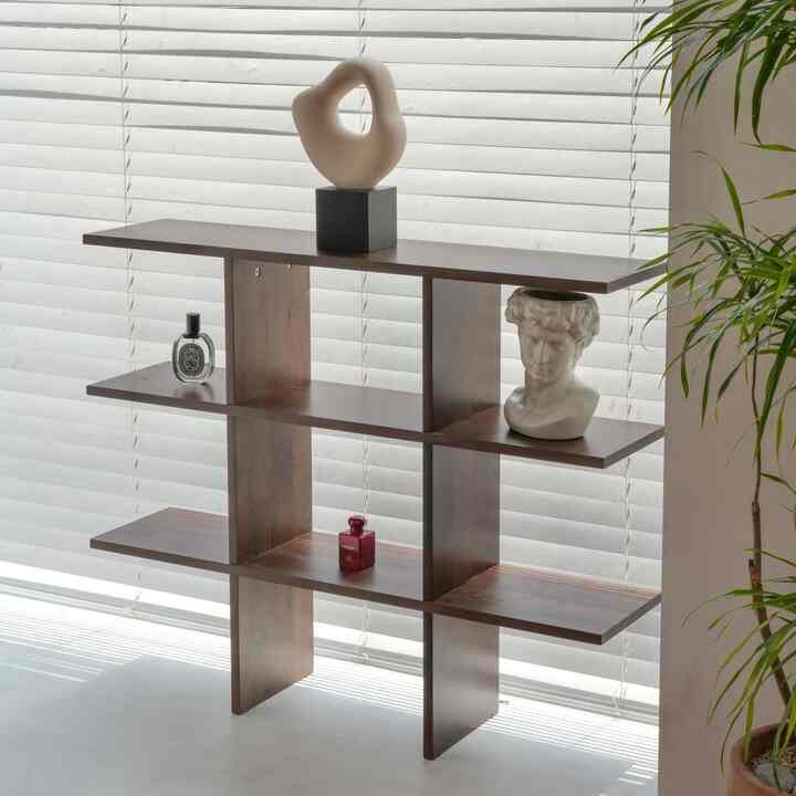 LEO ウッド ディスプレイラック 100cm［2色］