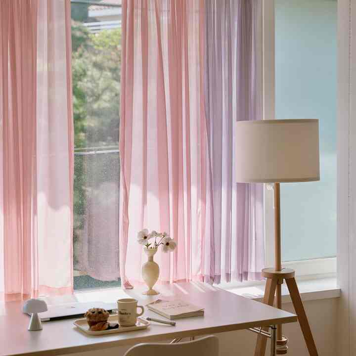 ライリー シフォン カーテン［5色・2サイズ］