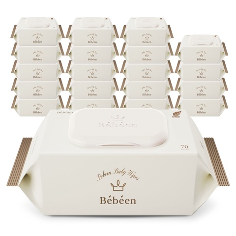베베앙 아기물티슈 프리미엄 골드 75gsm 70매 20팩
