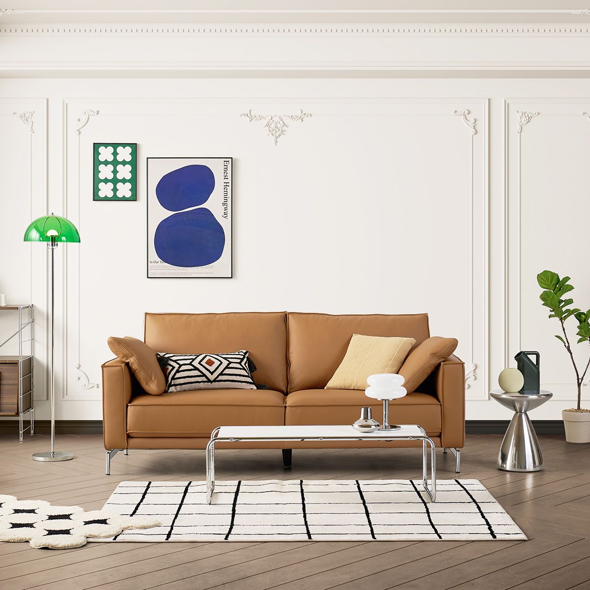 [신상품] 리바트 [오늘의집 단독] 세계가구 그래비티 3인 가죽 소파