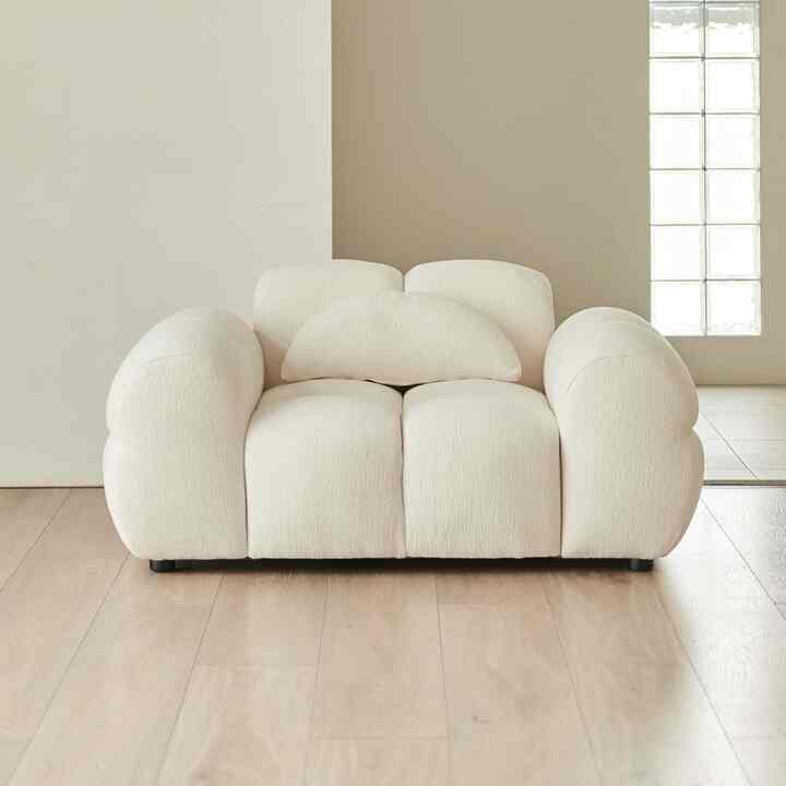 ZUR PEBBLE BEACH ファブリック 1人掛けソファ