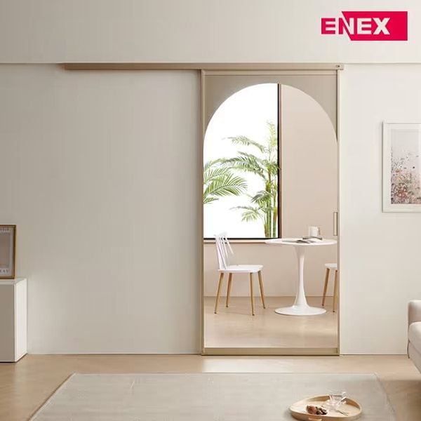 에넥스 ExG 루크 하프 아치 원슬라이딩 중문 그레이 골드 800mm 부터 1300mm 까지 