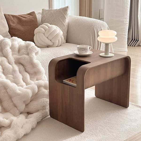 Multi-Use Curved Side Table
