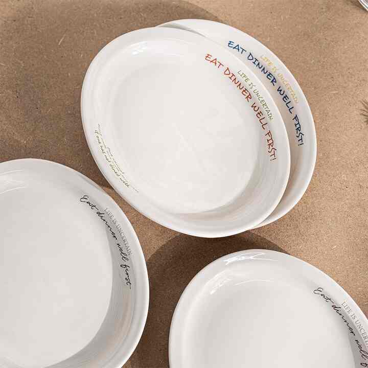 Lettering 楕円 オーバルプレート 25cm