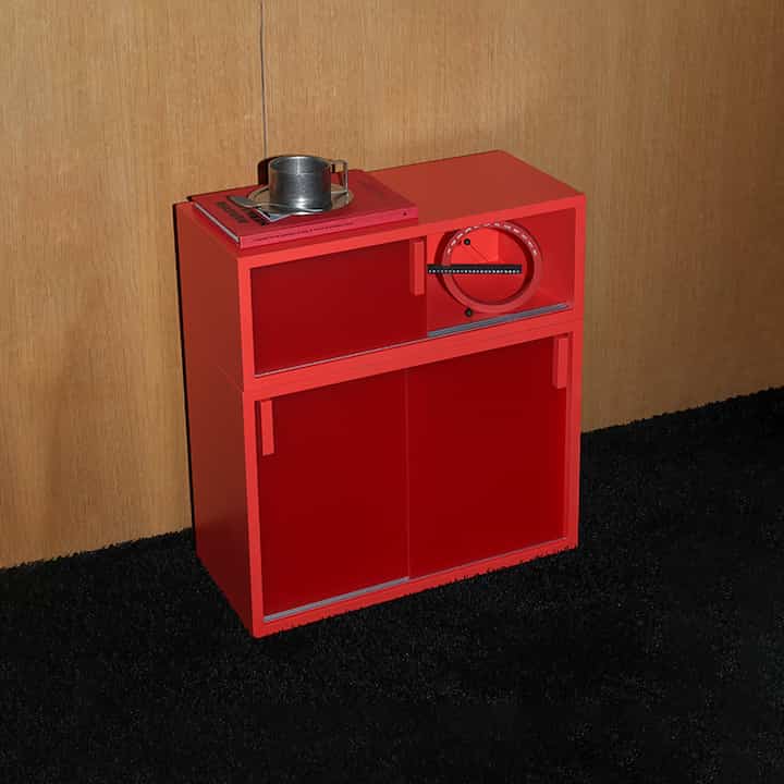 【KIM YOUNG-EUN】1段(H1) 引き戸収納 ミニ BODY COLOR RED