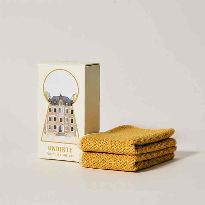 99.9% 抗菌 ふきん マスタード 2枚セット