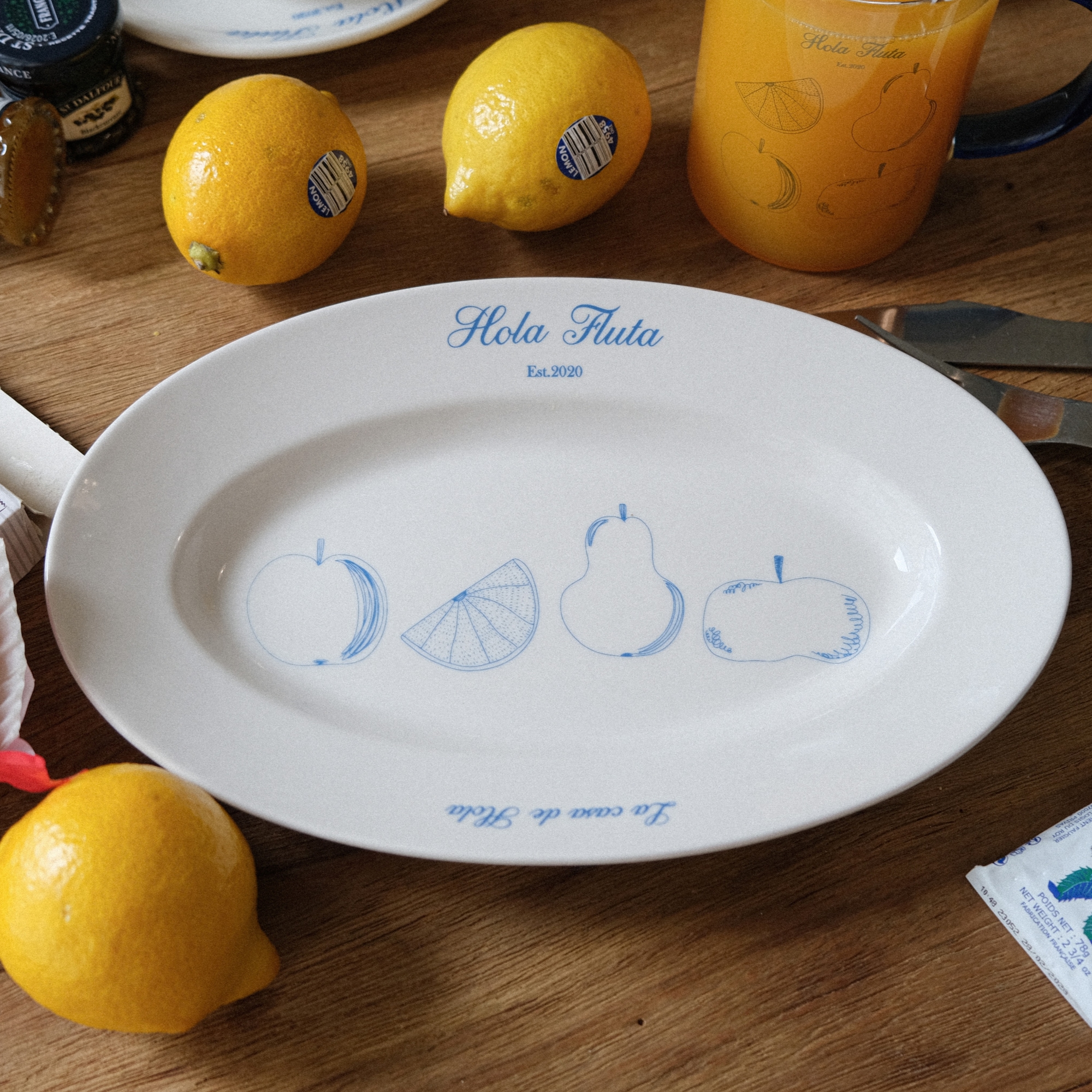 네르하 올라Hola 오벌플레이트 브런치 플레이팅 접시