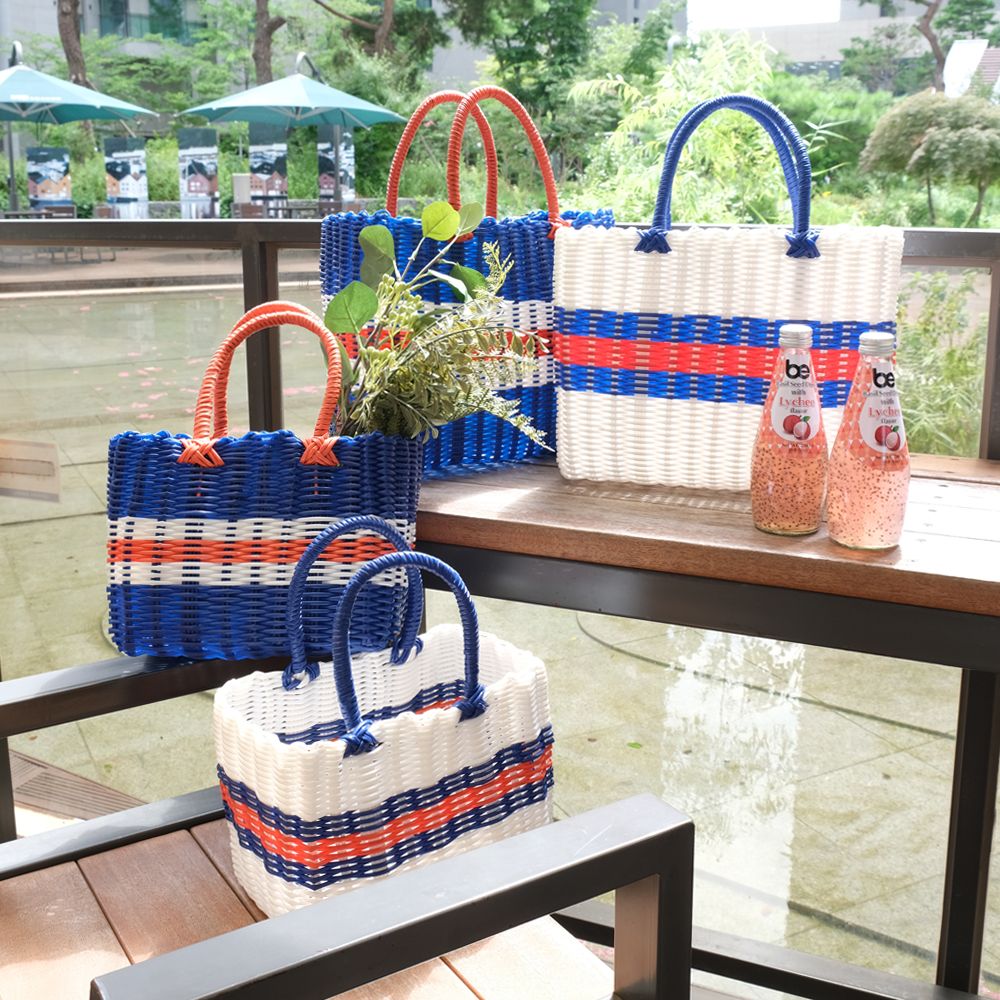 [오늘출발][신상품]엘로몽키 피크닉 빨대 가방 캠핑 수영장 물놀이 목욕바구니 비치백