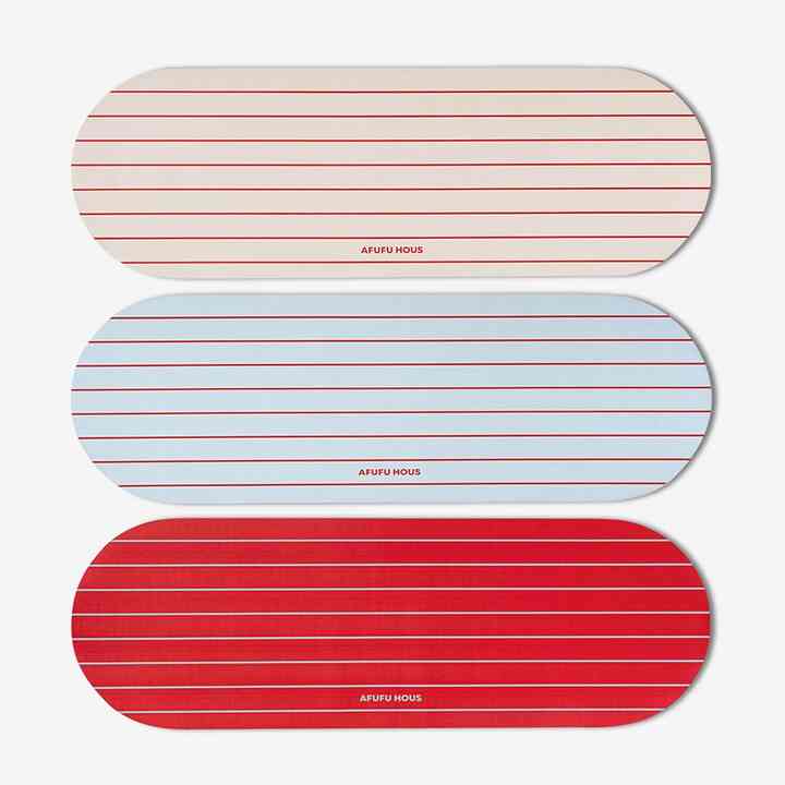 ストライプ 洗える珪藻土マット 120x40cm［3色］