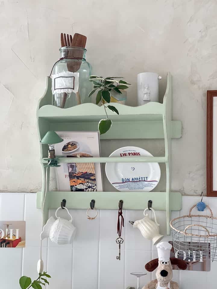 ヨーロッパ風 ヴィンテージ ディッシュラック［2色］