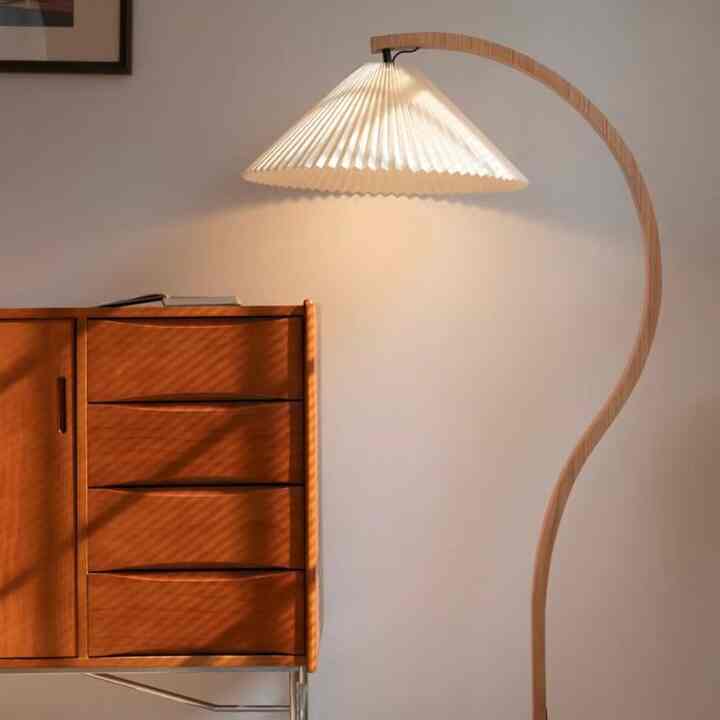 プリーツ 1灯 フロアランプ