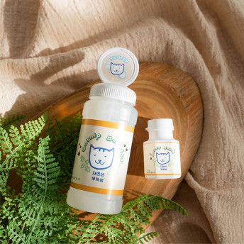 힘을내요 집사 고양이 캣닢비눗방울