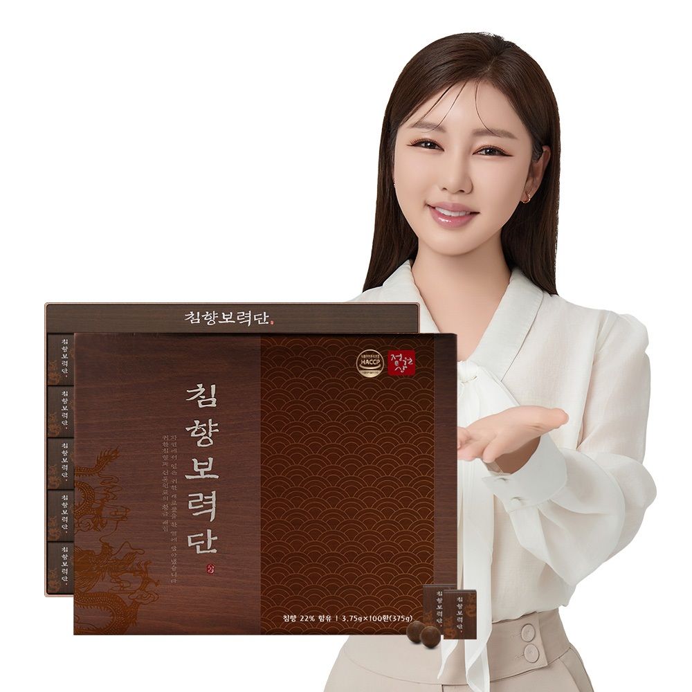 정원삼 침향보력단 1박스 100환 고함량 침향환 쇼핑백 증정
