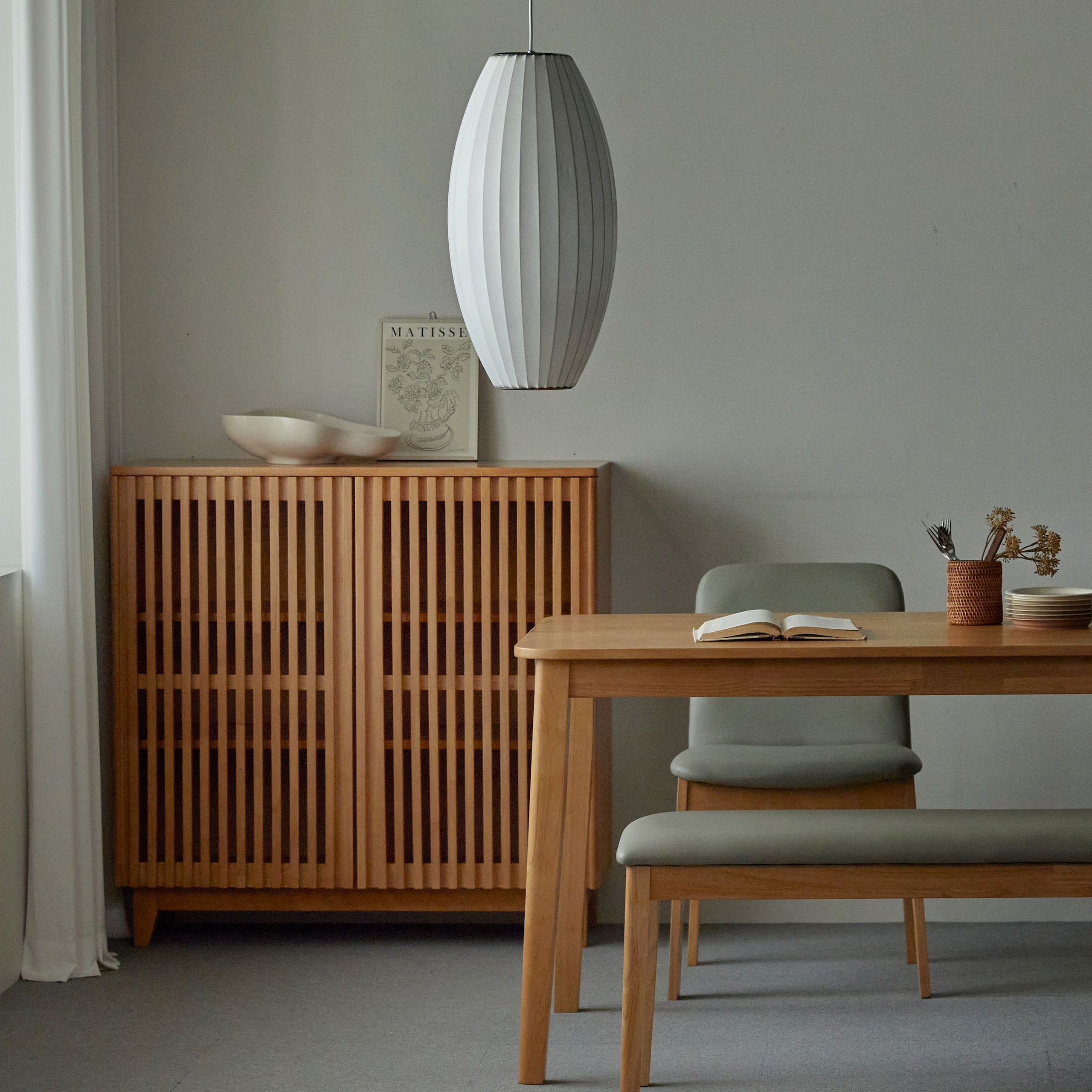 [신상품] 스칸딕퍼니처 펜토 원목 높은 수납장 LP수납장 그릇장 홈카페장