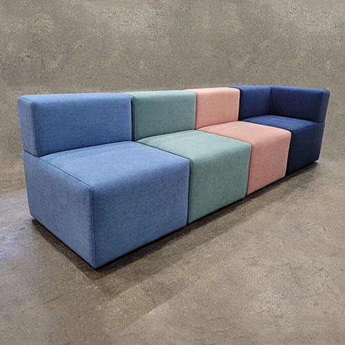 DSSOFA E32 1인용 코너형 카페 라운지 모듈 패브릭 소파