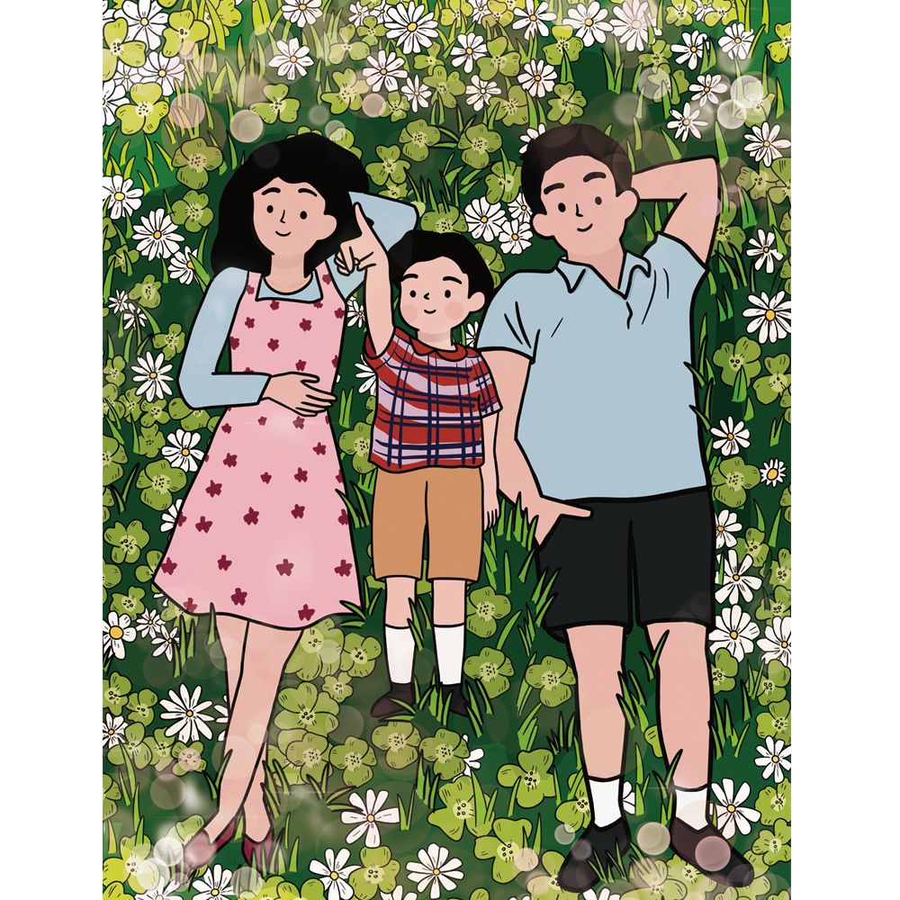 [오늘출발] 밀크하우스 그림 A3 클로버(아들) 가족그림 아들방그림 인테리어그림