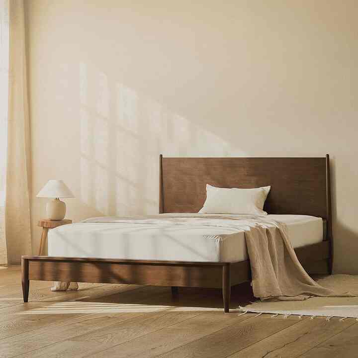 LUCE ウッド ベッドフレーム［2色・2サイズ］