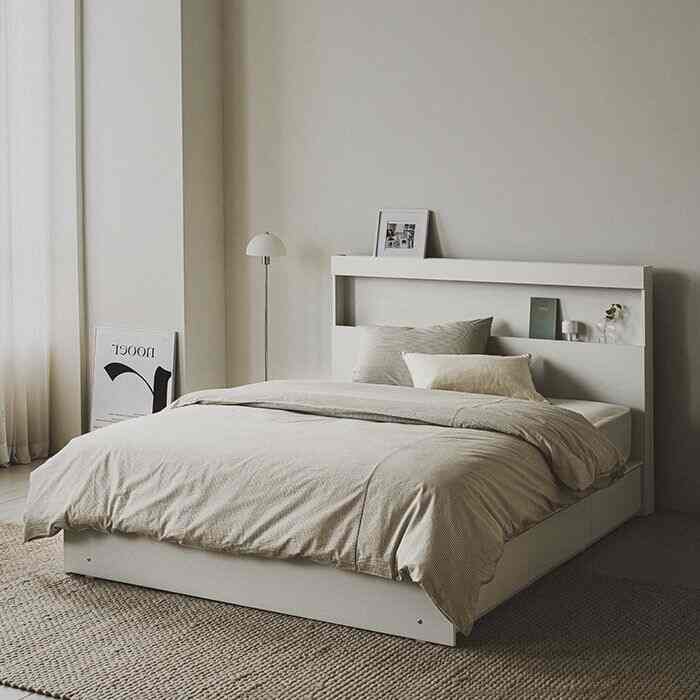Plat LED 収納付きベッド［2色・2サイズ］